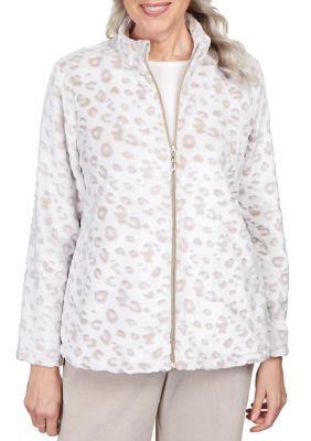 Women's St.Moritz Sculpted Mock Neck Animal Jacket