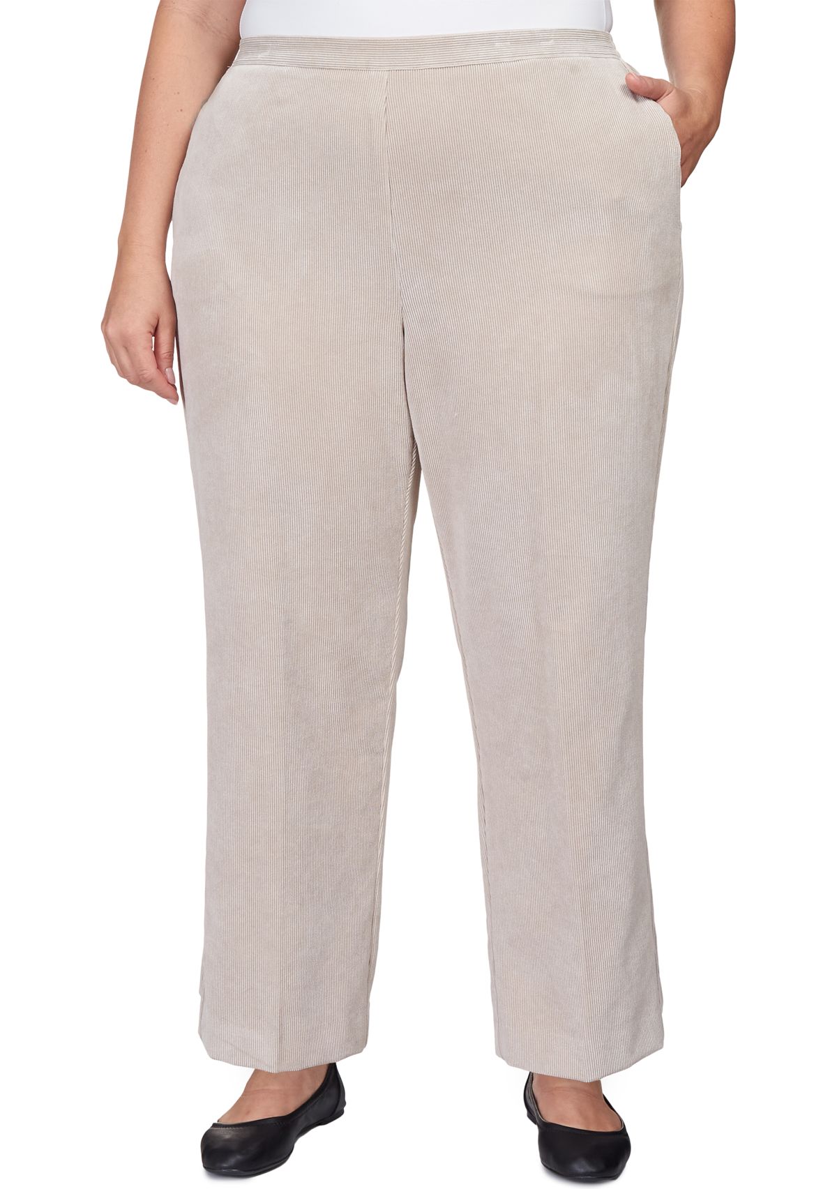 Plus Size Corduroy Medium Pants