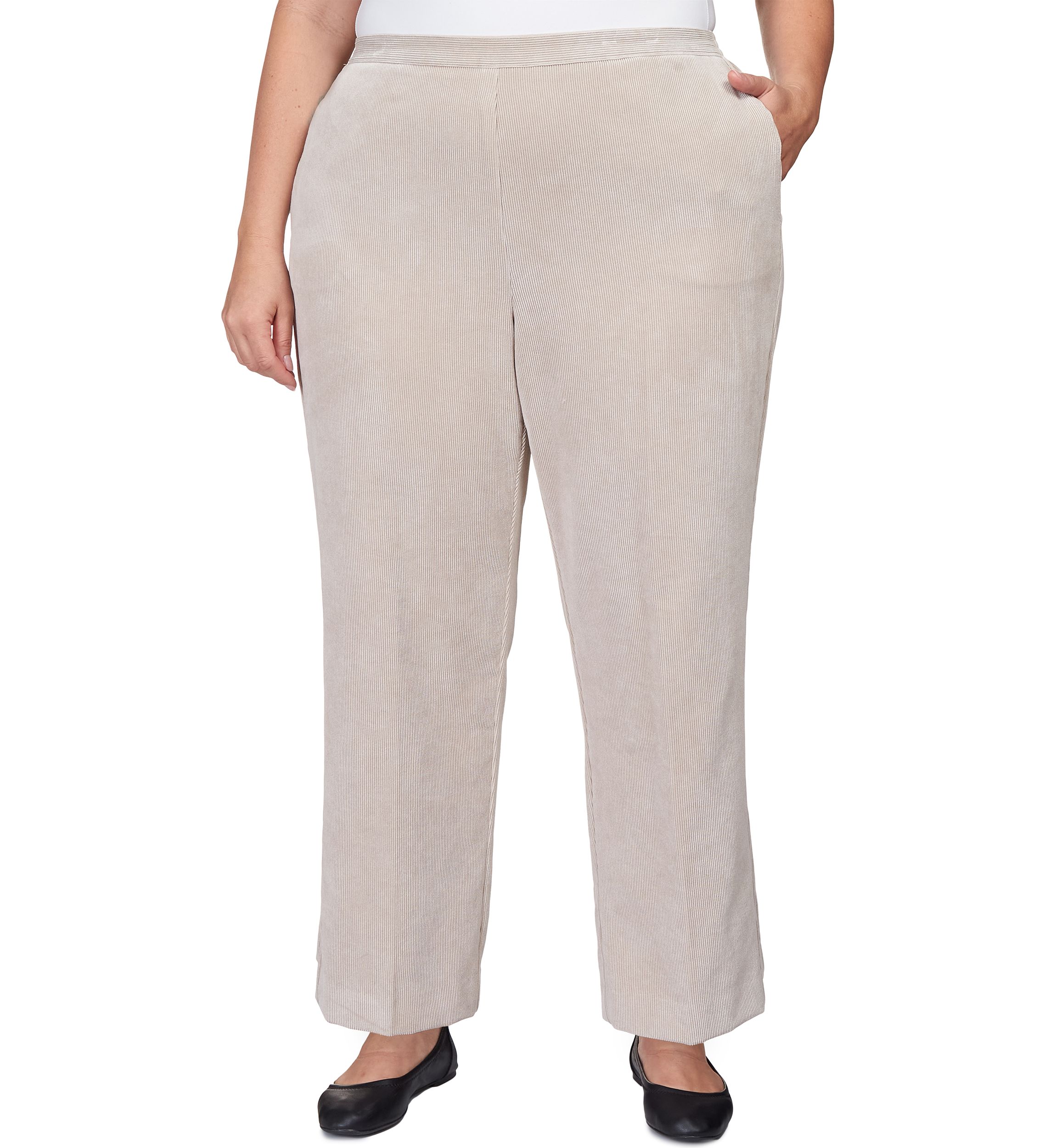 Plus Size Corduroy Medium Pants