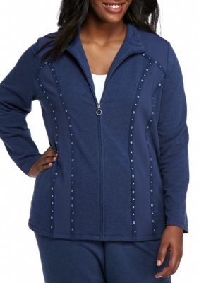 Alfred Dunner Plus Size Adirondack Trail Spliced Jacket | belk