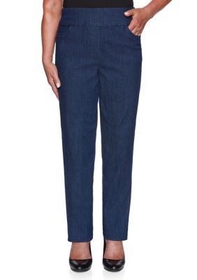 alfred dunner denim pull on pants