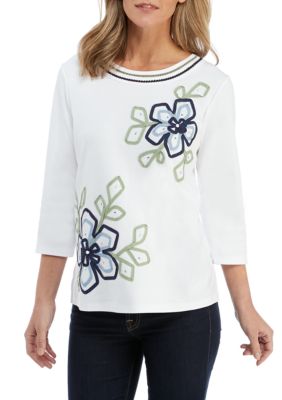 Alfred Dunner Floral Knit Top | belk