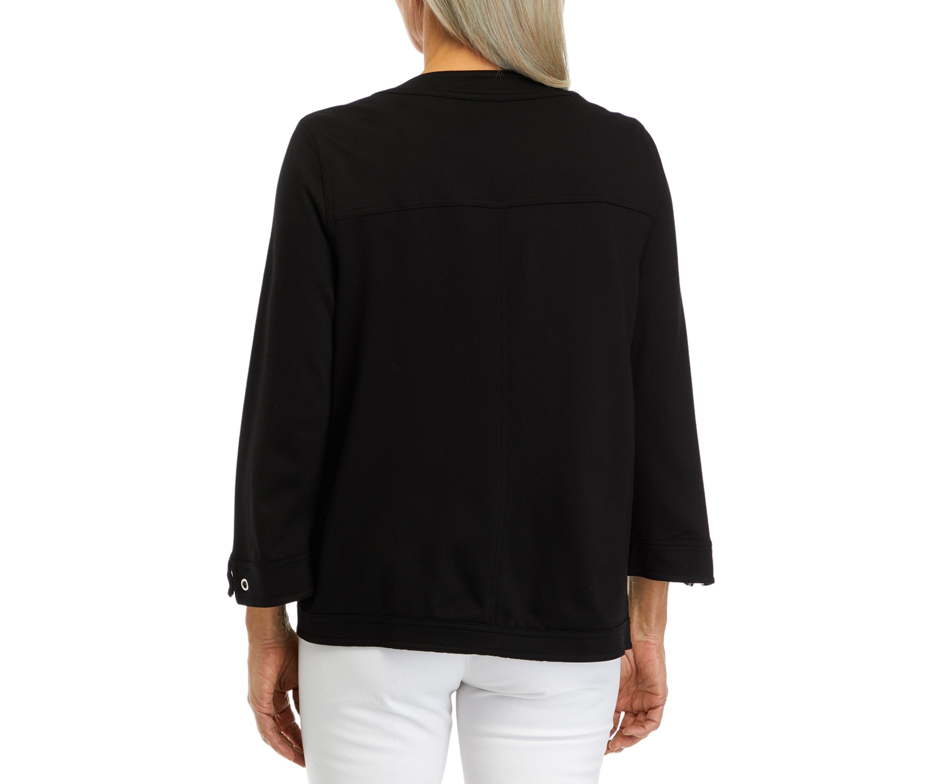 Womens Jacket with Grommet Trim 