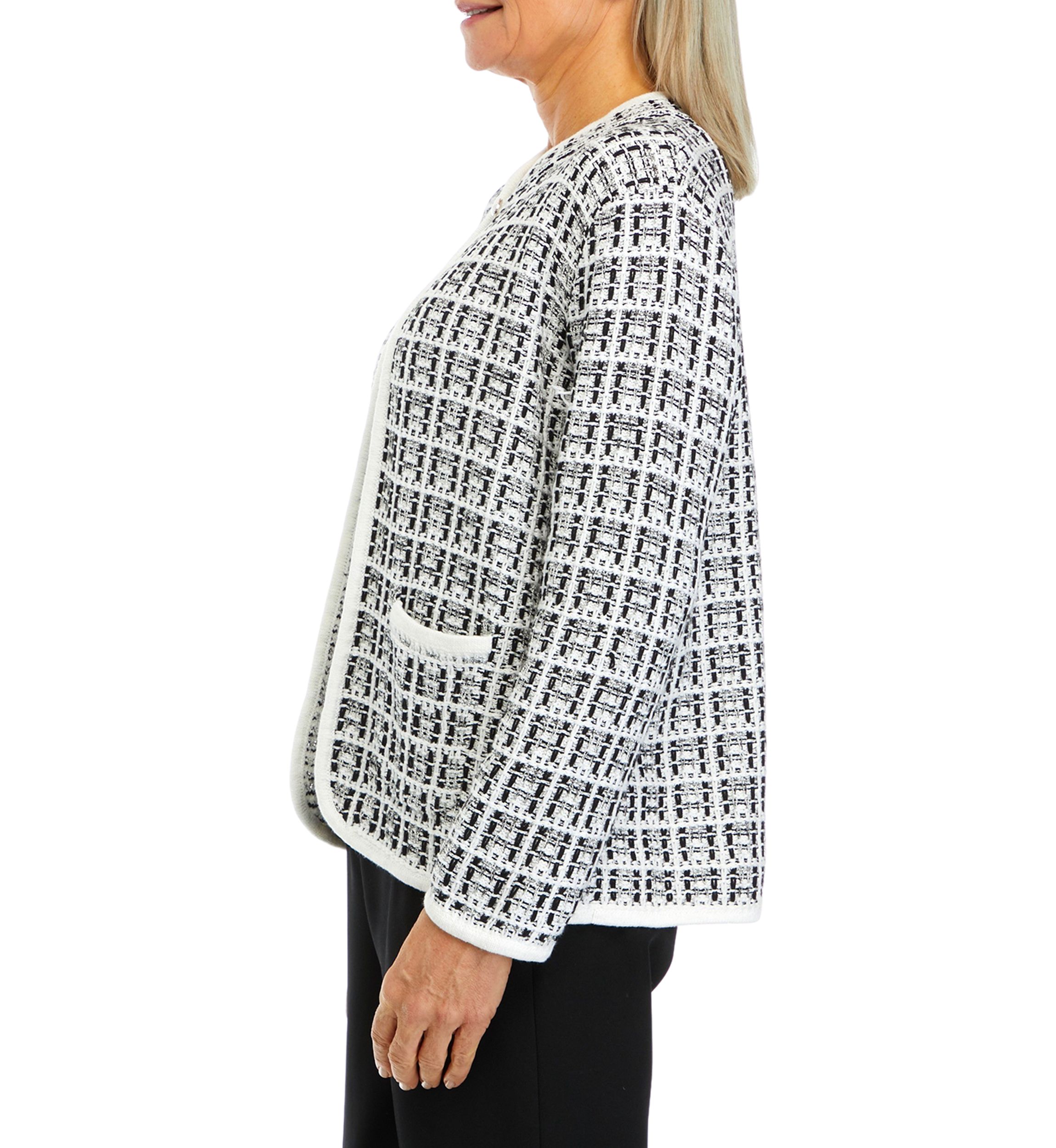 Womens Textured Knit Jacket