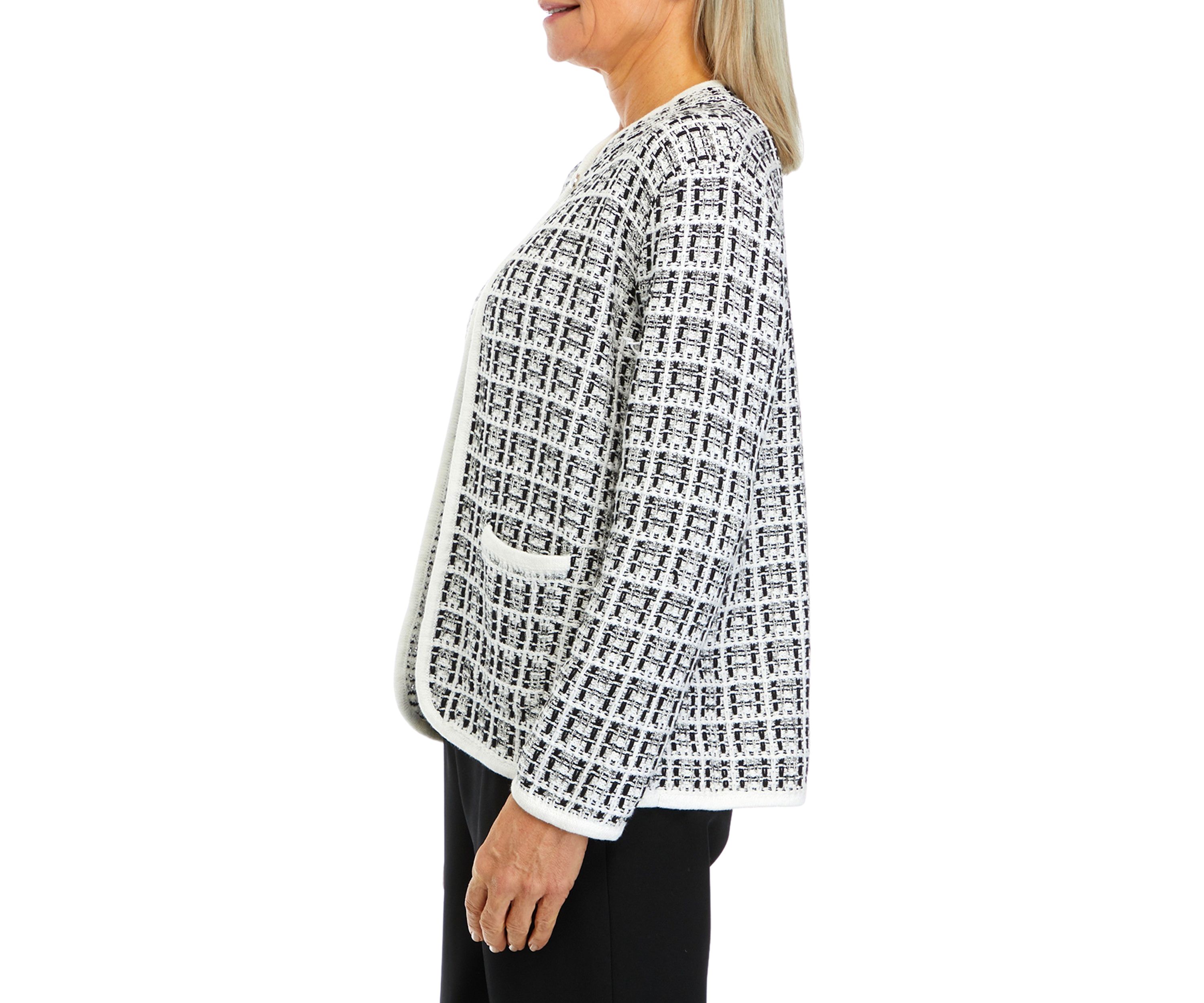 Womens Textured Knit Jacket