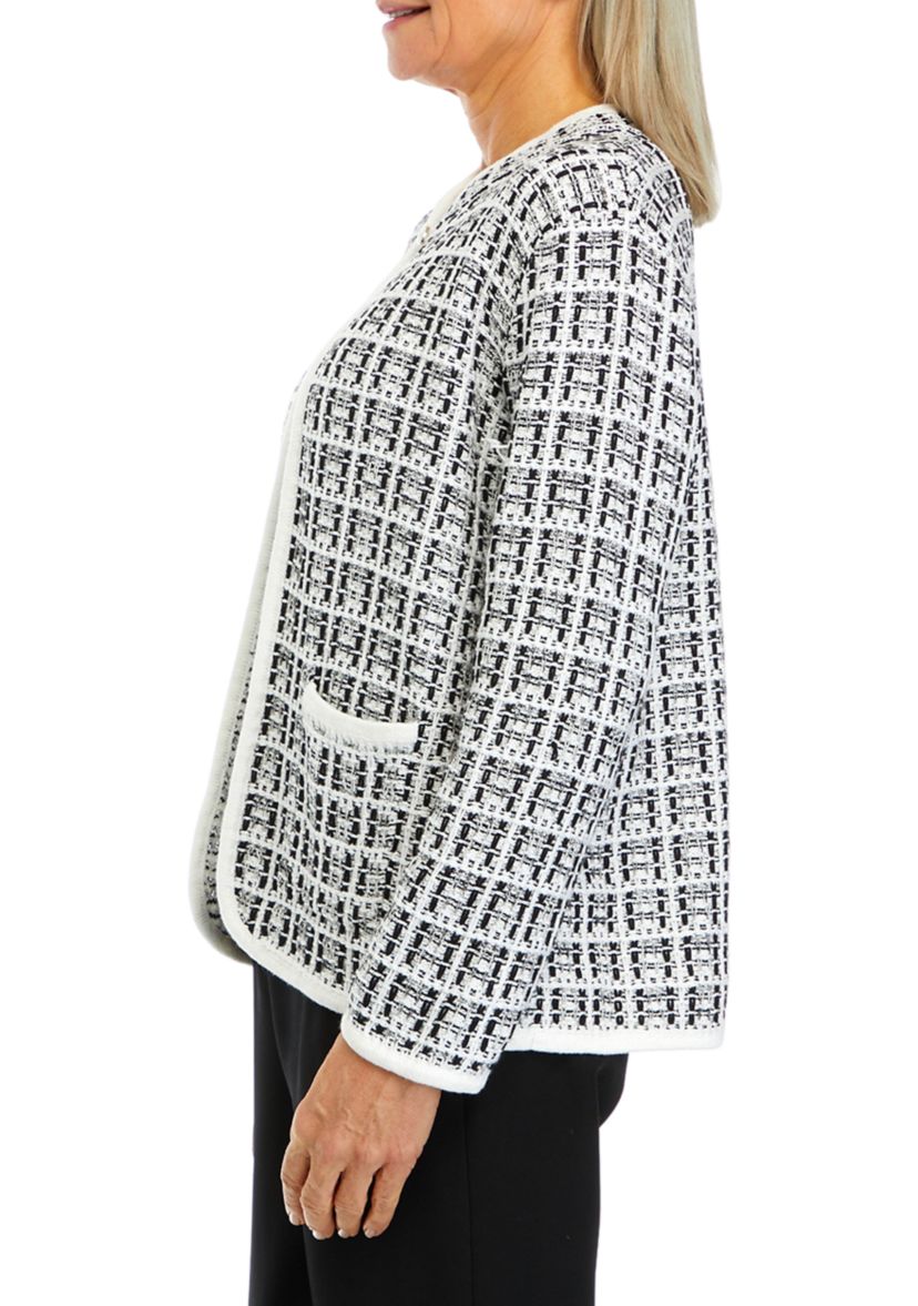 Womens Textured Knit Jacket