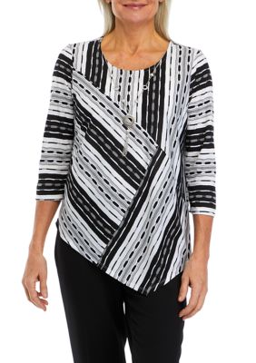 Women's Spliced Stripe Top