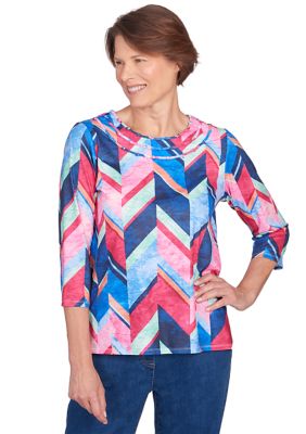 Women's Full Bloom Geometric Top