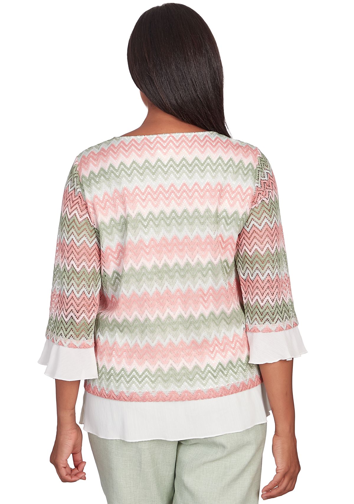 Petite English Garden Zig Zag Textured Top
