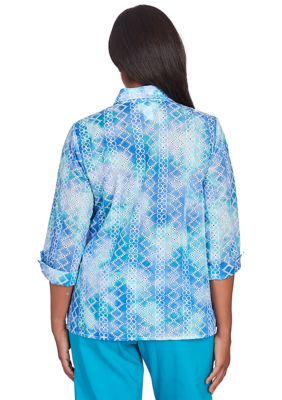 Women's Tradewinds Eyelet Tie Dye Top