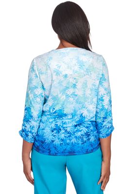 Women's Tradewinds Ombré Leaf Printed Top