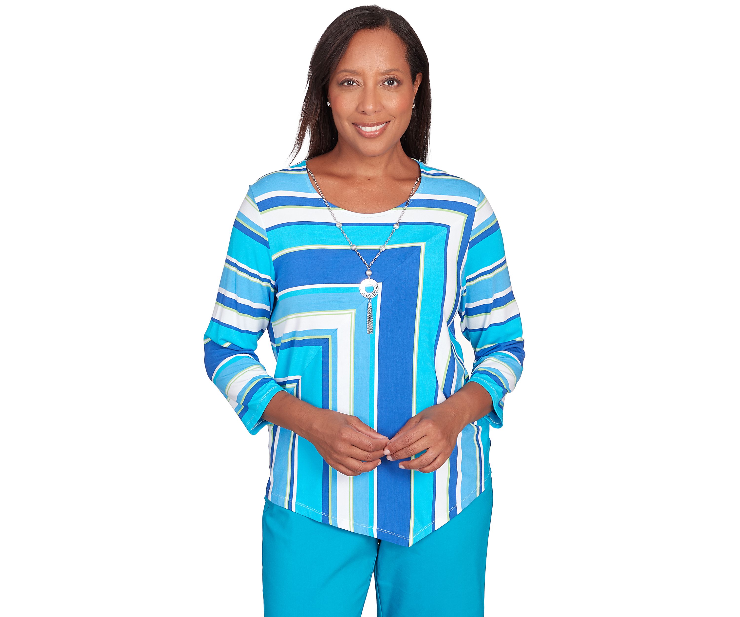 Womens Tradewinds Spliced Stripe Top