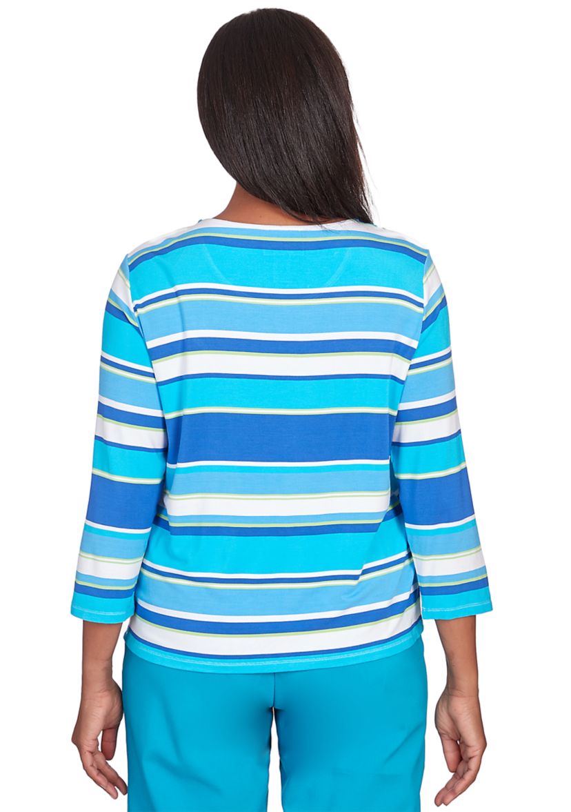 Womens Tradewinds Spliced Stripe Top