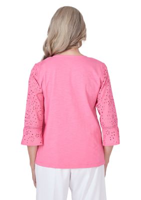 Women's Paradise Island Eyelet Trim Top