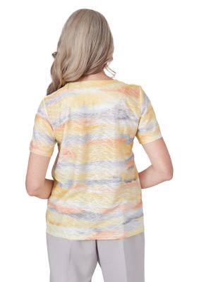 Women's Charleston Watercolor Biadere Top