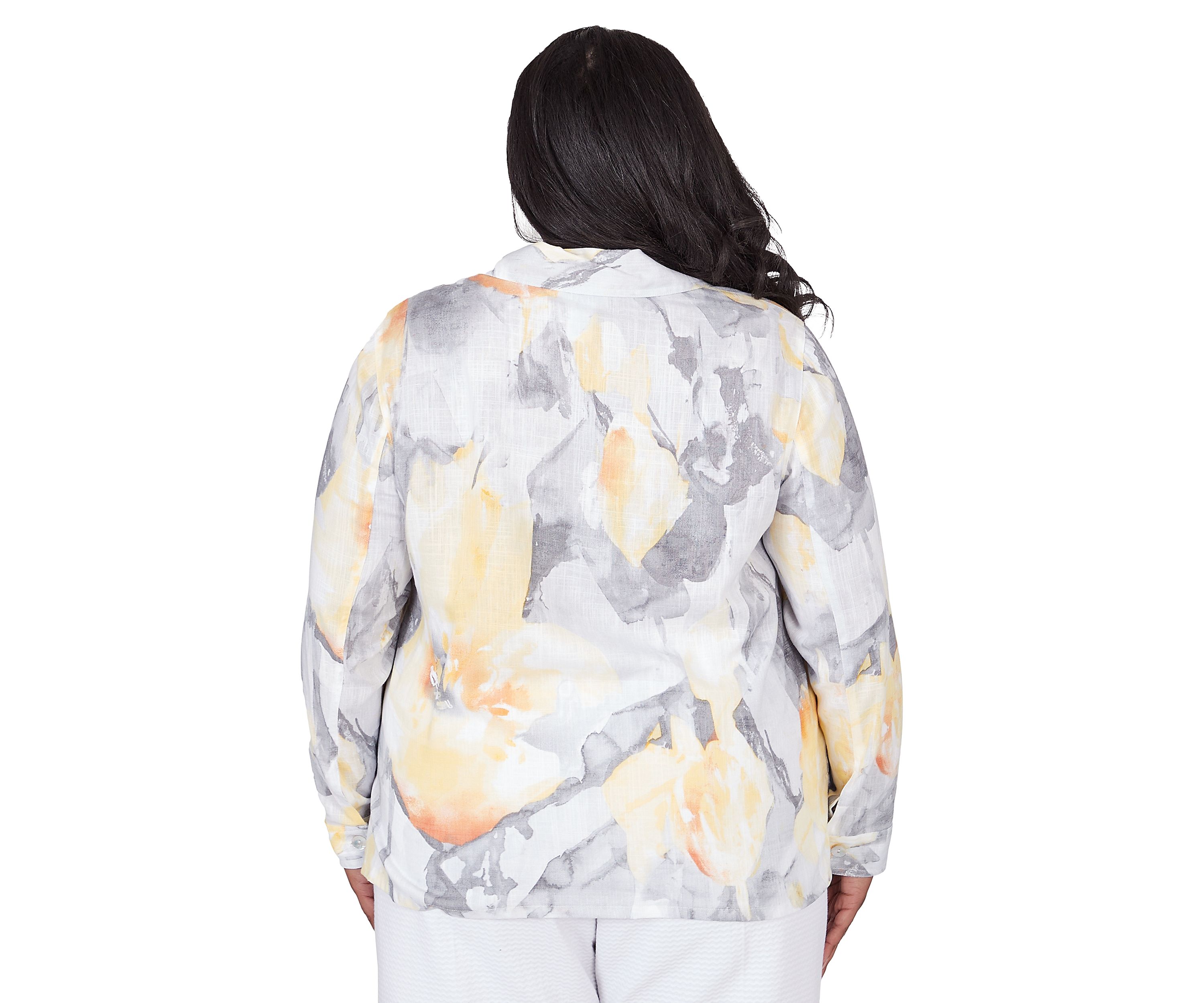 Plus Size Charleston Watercolor Abstract Jacket