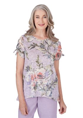 Women's Garden Party Burnout Floral Top