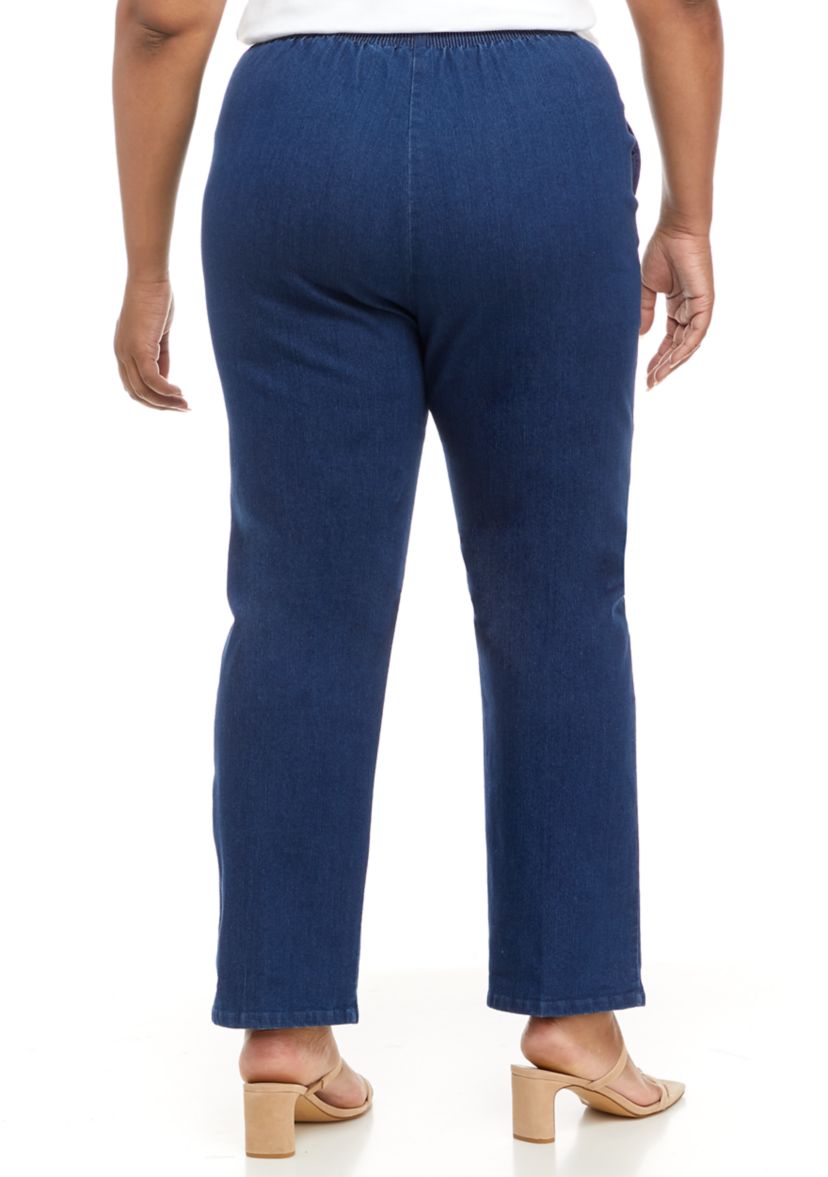 Plus Size Bryce Canyon Denim Straight Leg Medium Length Pants