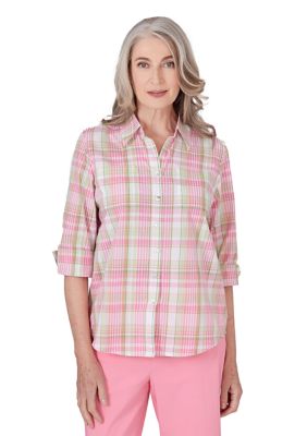 Women's Miami Beach Plaid Top