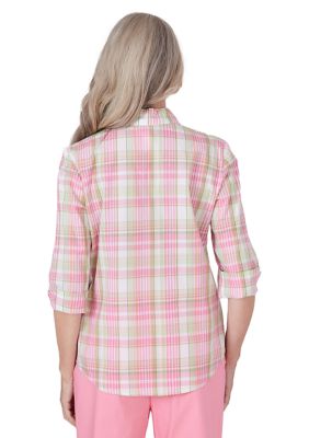 Women's Miami Beach Plaid Top