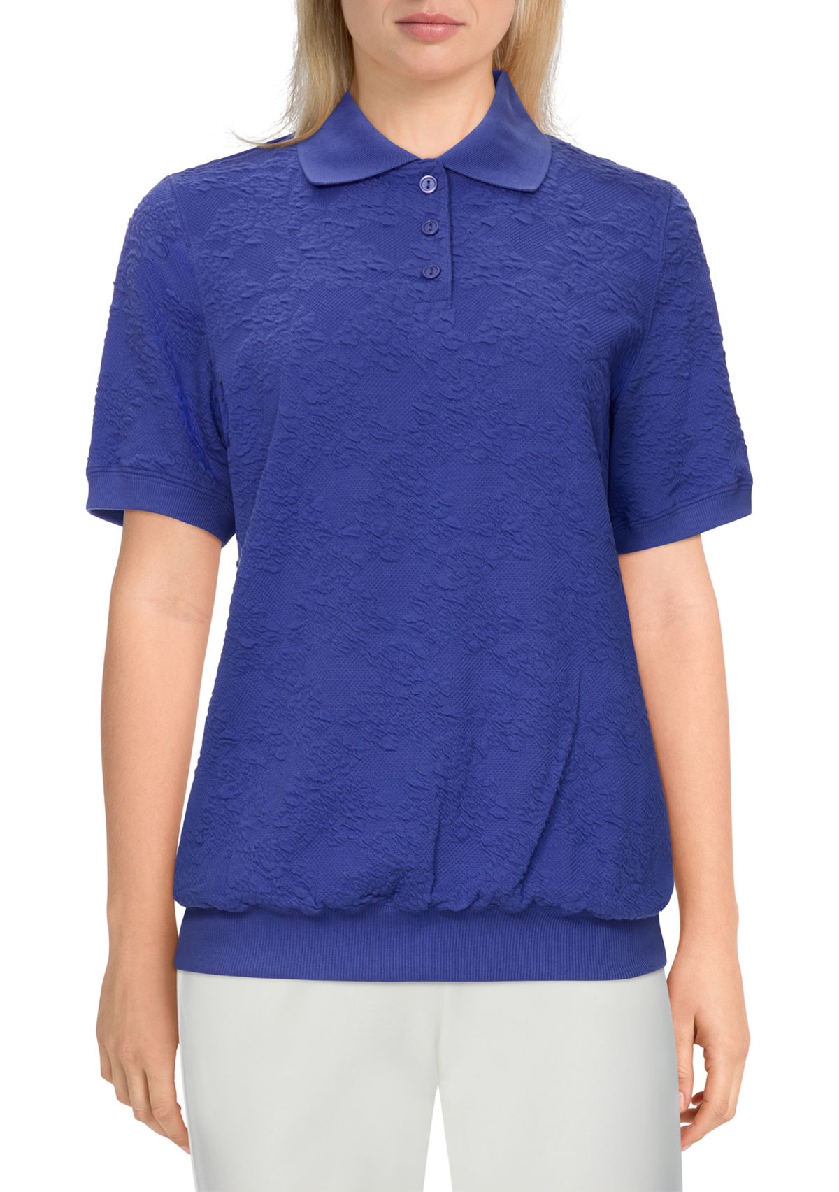 Womens Savannah Solid Jacquard Top