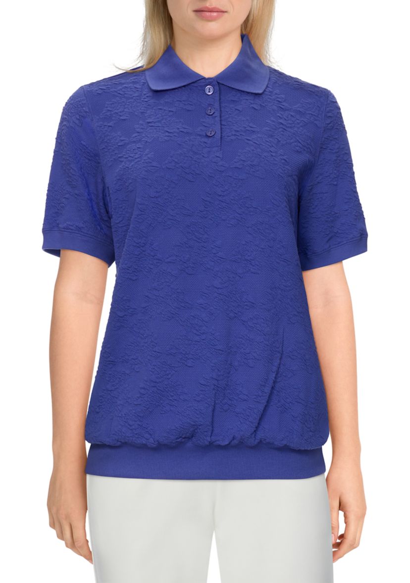 Womens Savannah Solid Jacquard Top