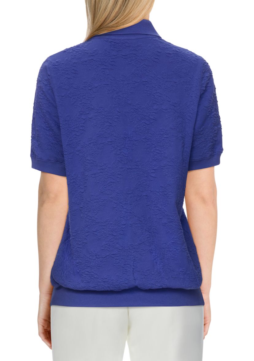 Womens Savannah Solid Jacquard Top