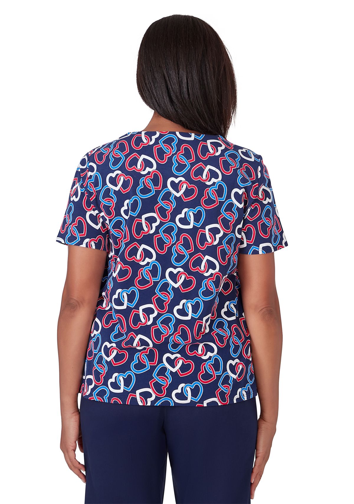 Womens All American Linking Hearts Top