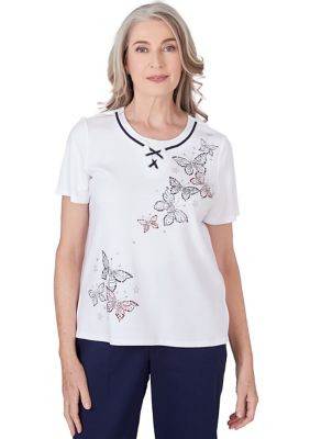 Petite All American Butterfly Heat Set Top