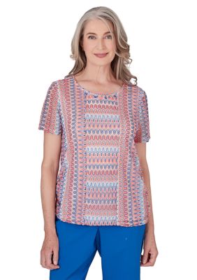 Women's Neptune Beach Splice Texture Stripe Top