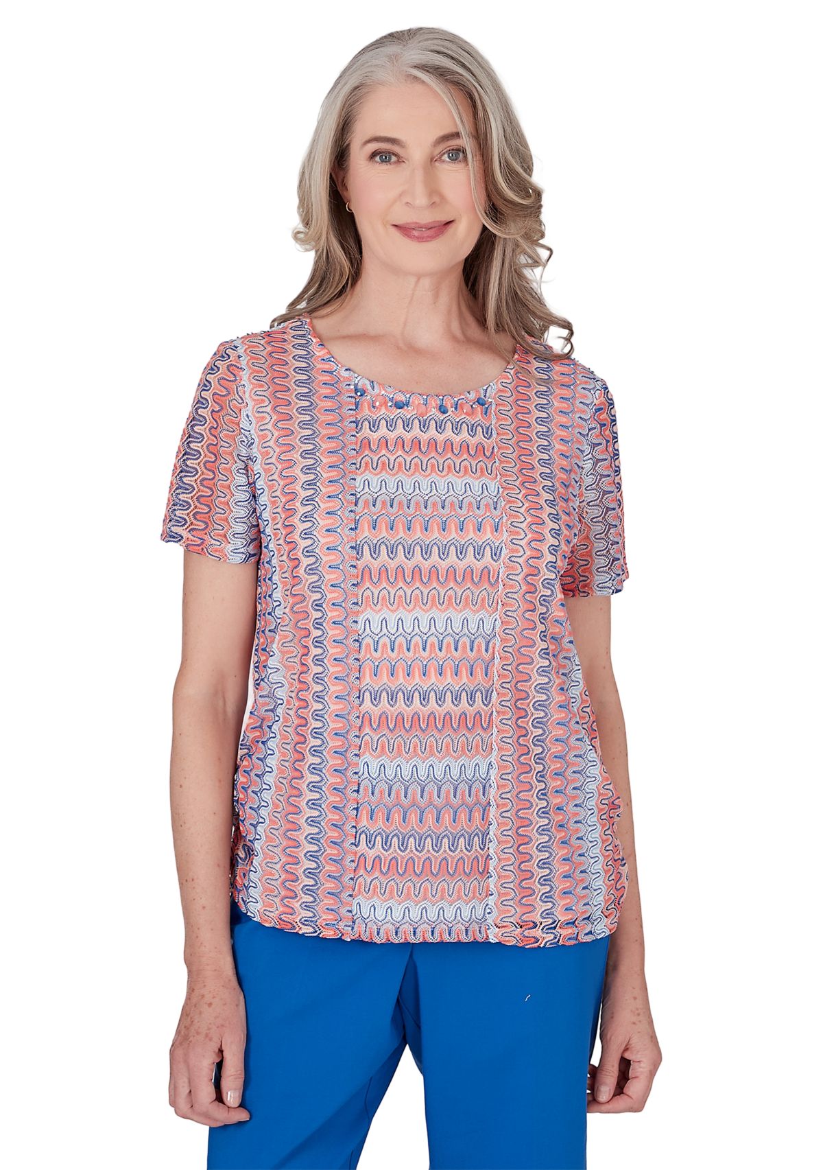 Womens Neptune Beach Splice Texture Stripe Top