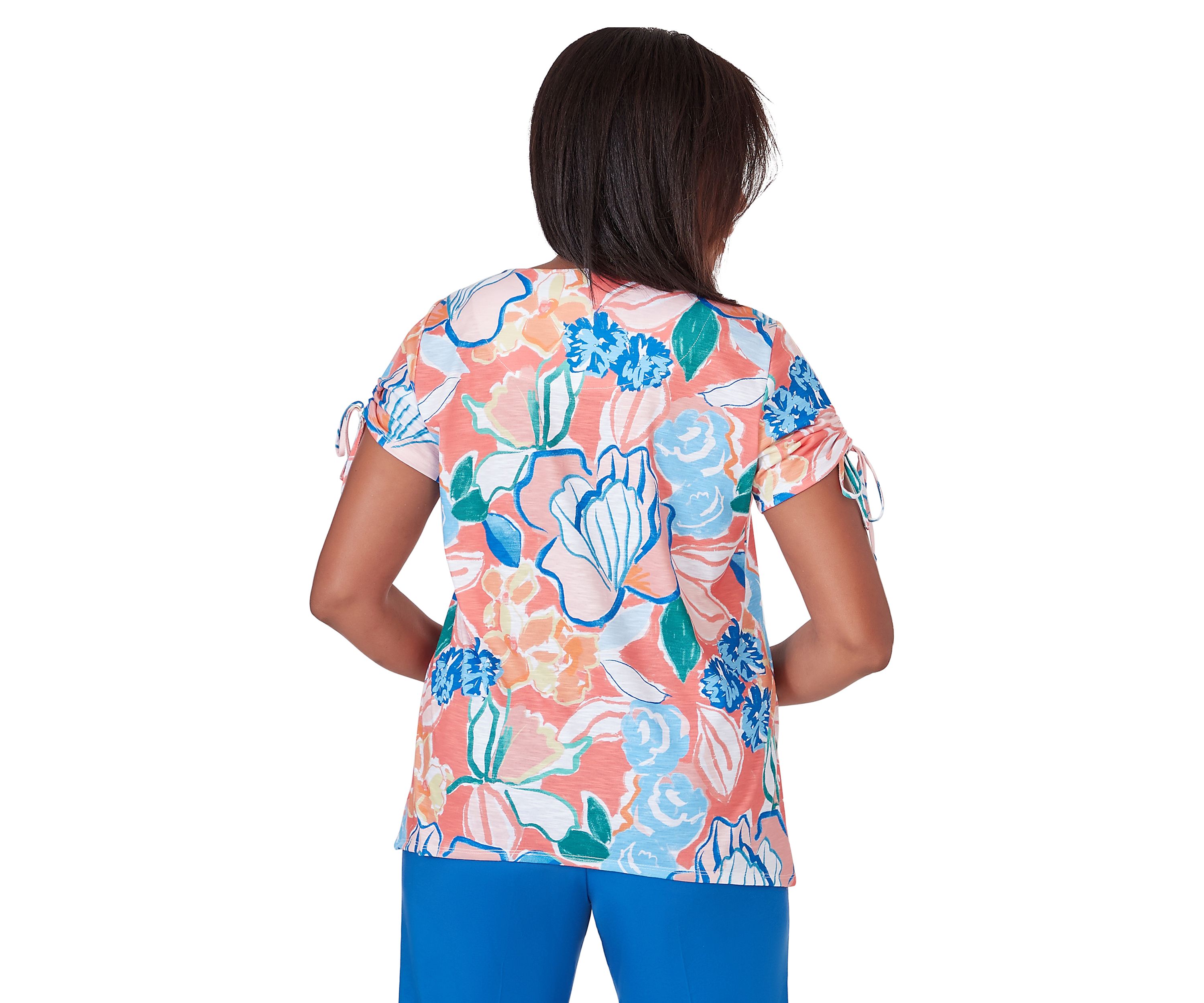 Womens Neptune Beach Whimsical Floral Top
