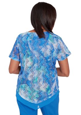 Women's Neptune Beach Tie Dye Texture Top