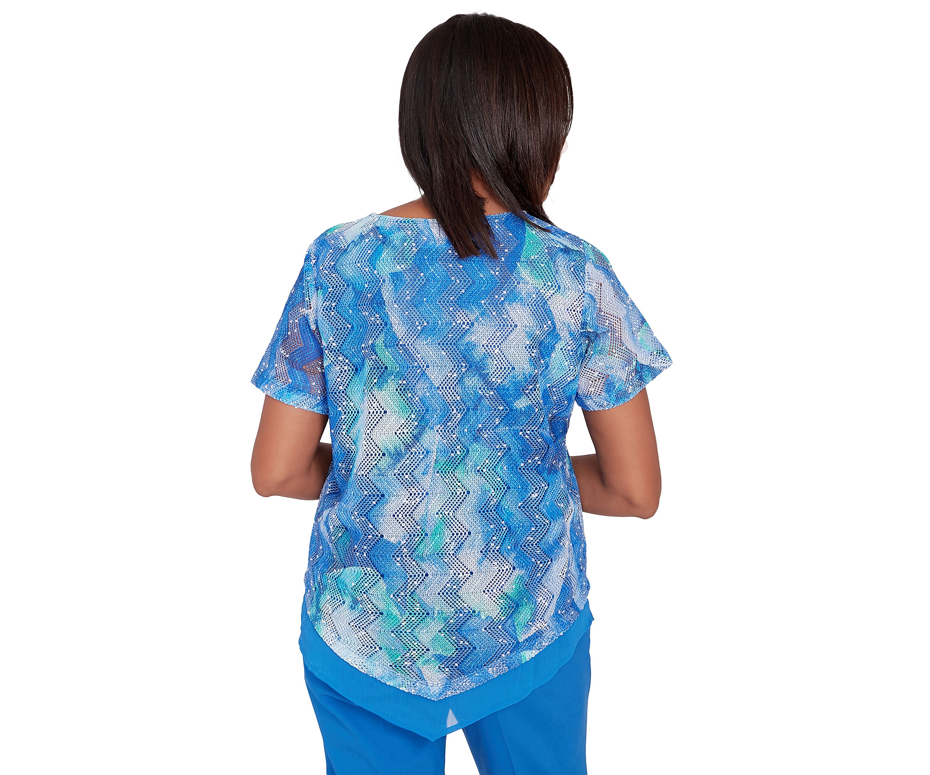 Womens Neptune Beach Tie Dye Texture Top