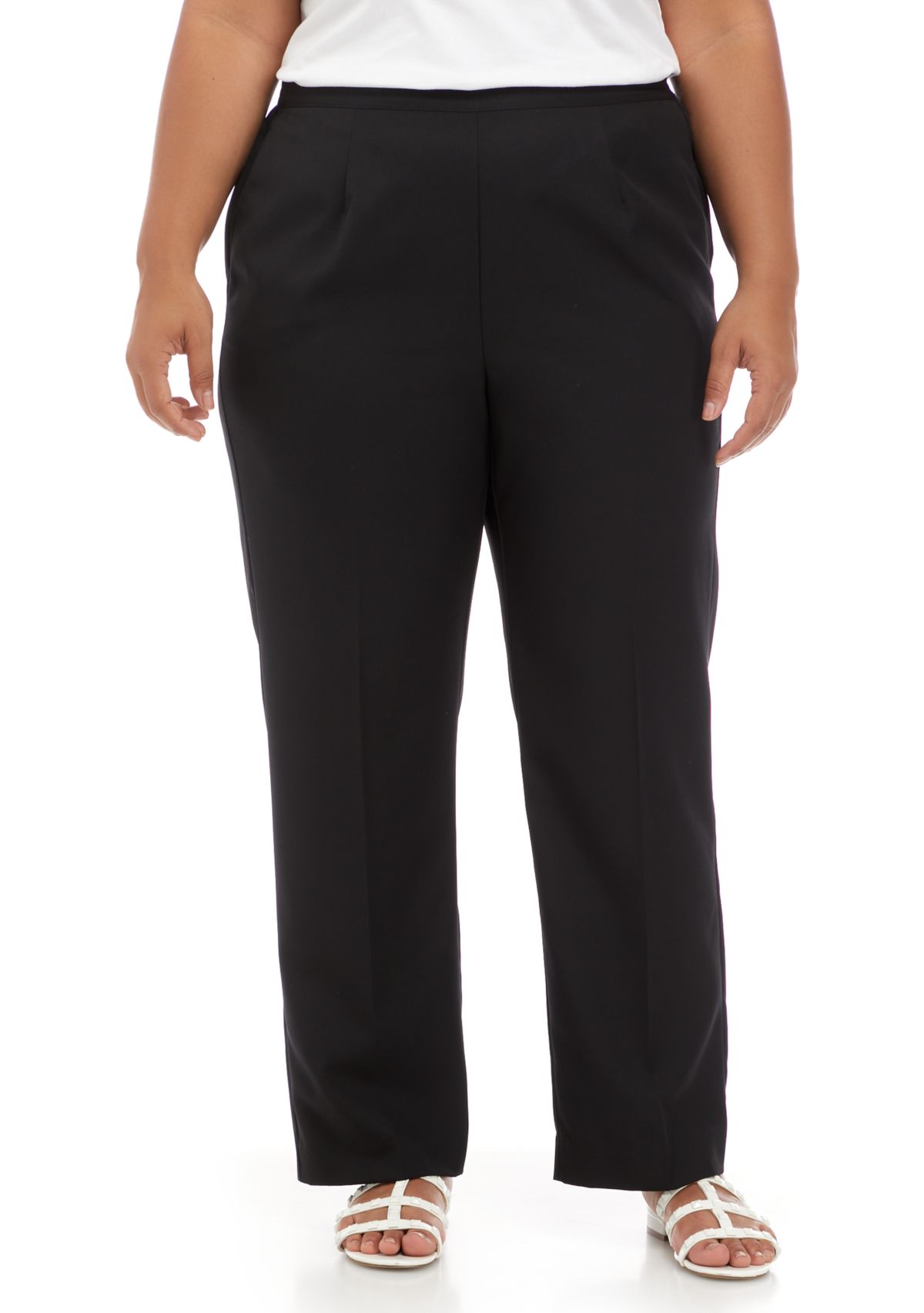 Alfred Dunner Plus Size Battery Park Proportion Medium Pull-On Pants | Belk