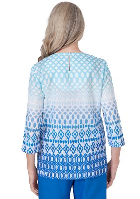 Petite Neptune Beach Ombre Ikat Diamond Top