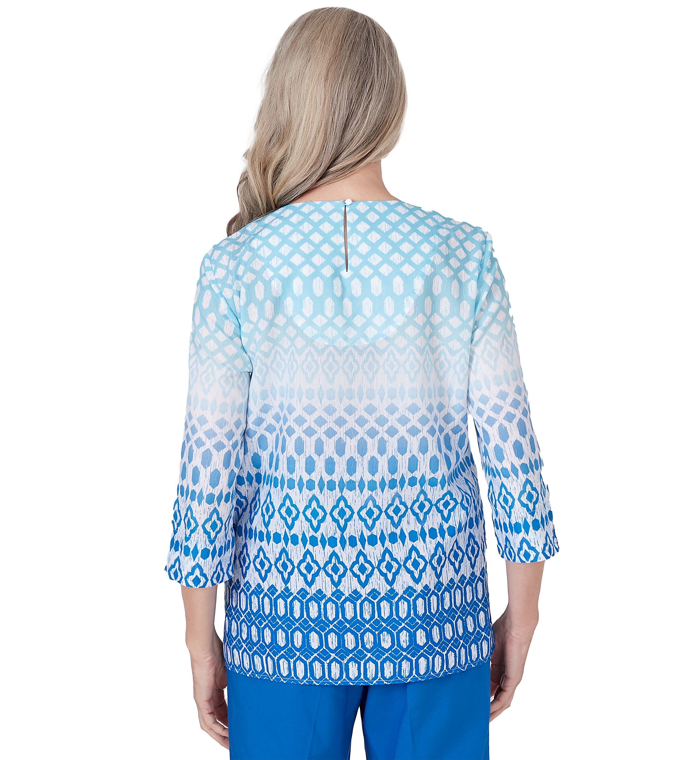 Petite Neptune Beach Ombre Ikat Diamond Top