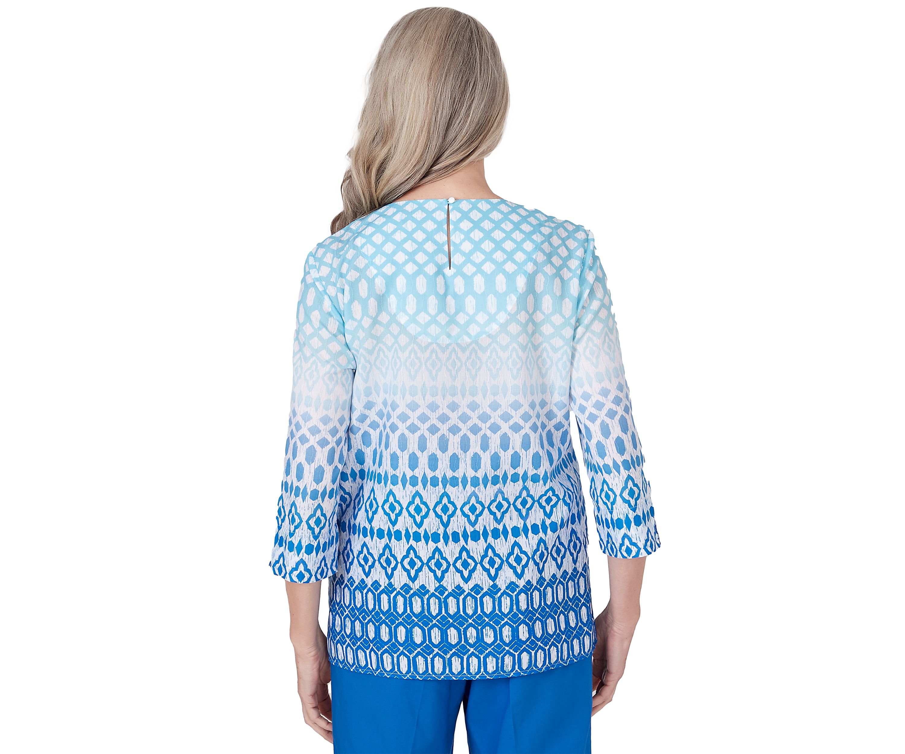 Petite Neptune Beach Ombre Ikat Diamond Top
