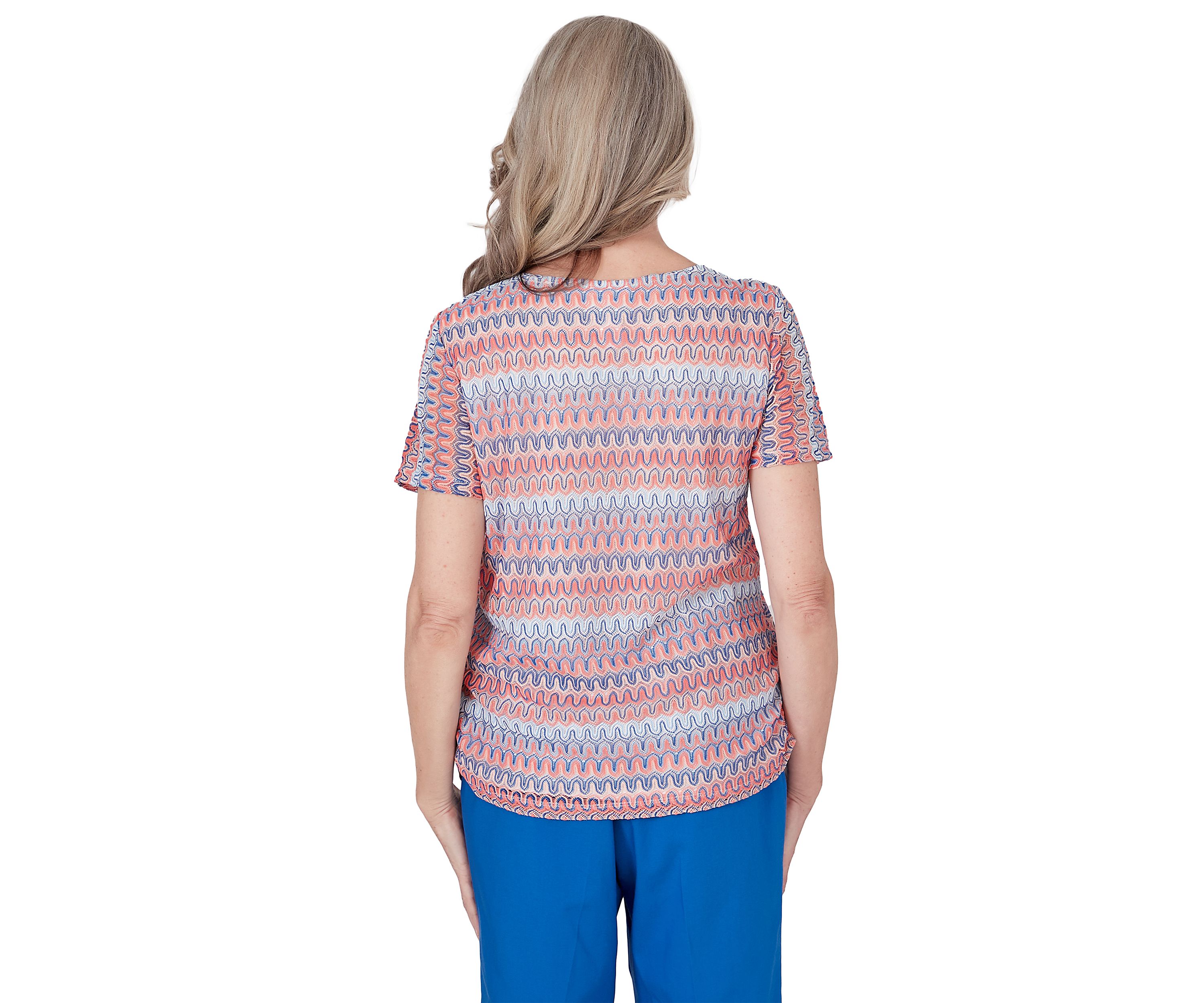 Petite Neptune Beach Splice Texture Stripe Top