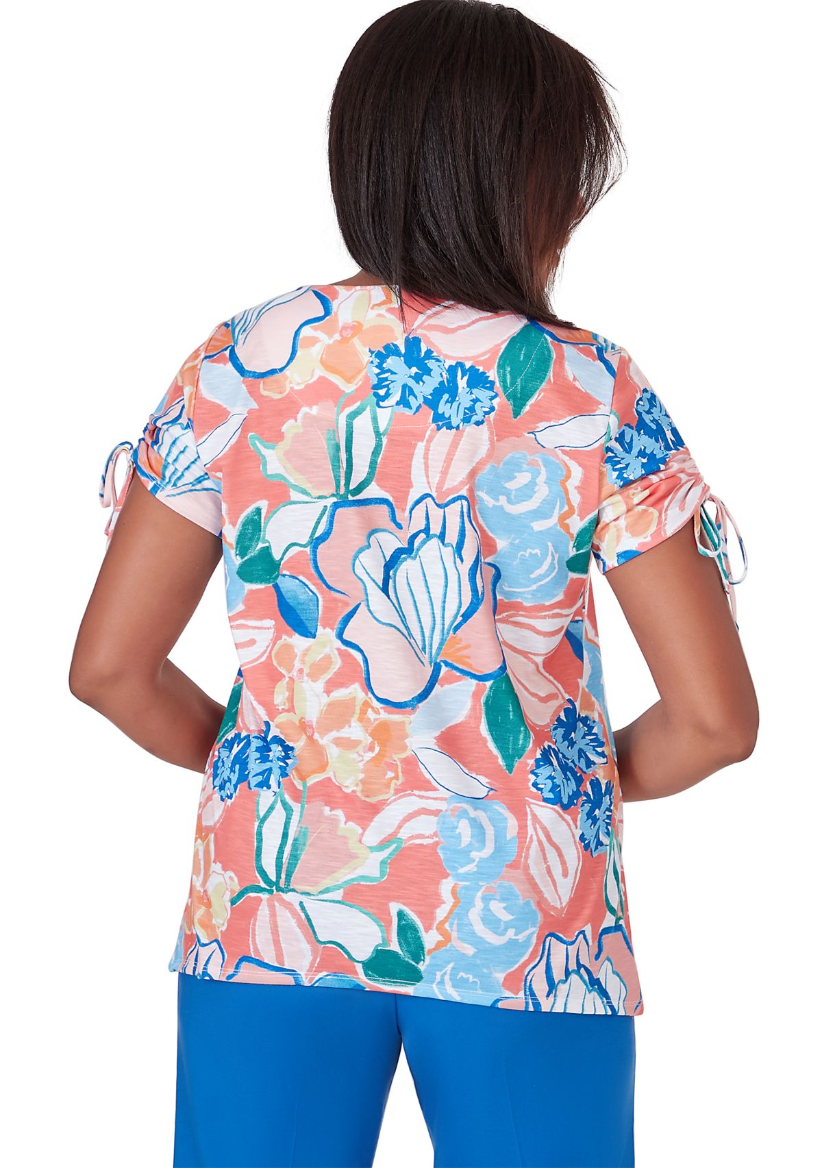 Petite Neptune Beach Whimsical Floral Top