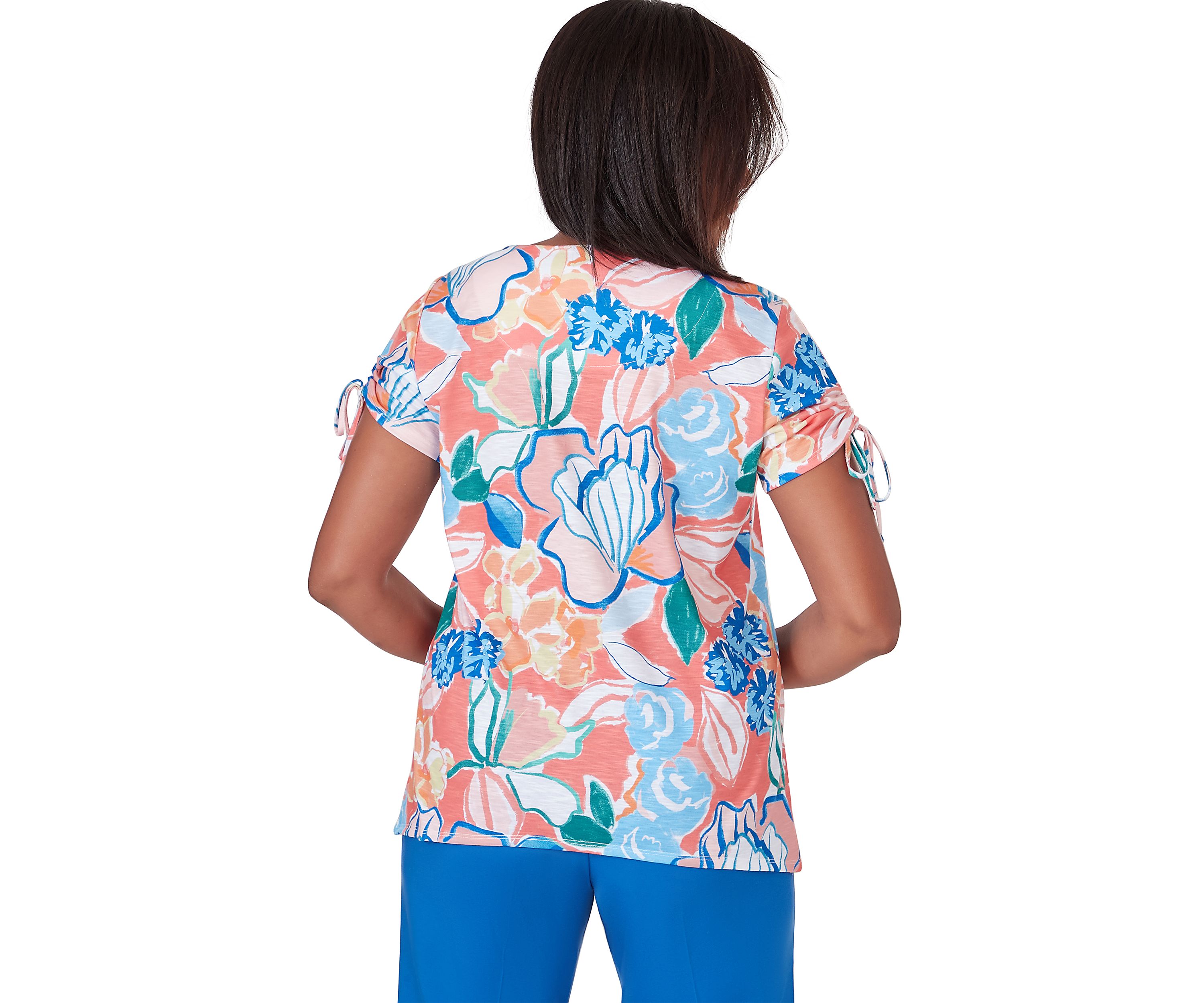 Petite Neptune Beach Whimsical Floral Top