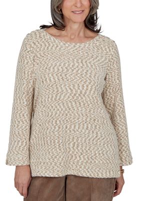 Alfred Dunner Women's Sunset Ridge Mini Texture Chenille Top, XL