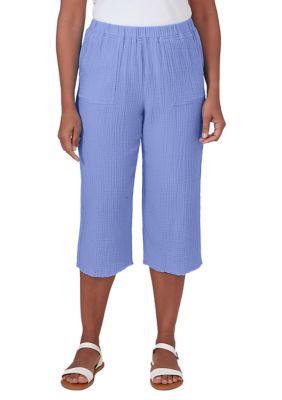 Women's Summer Breeze Capri Double Gauze Pants