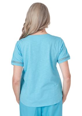 Women's Summer Breeze Dragonfly Embroidery Top