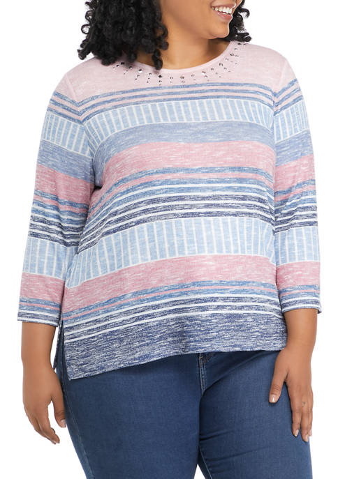Alfred Dunner Plus Size Relax &amp; Enjoy Blocked