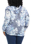 Plus Size Relax & Enjoy Floral Hoodie