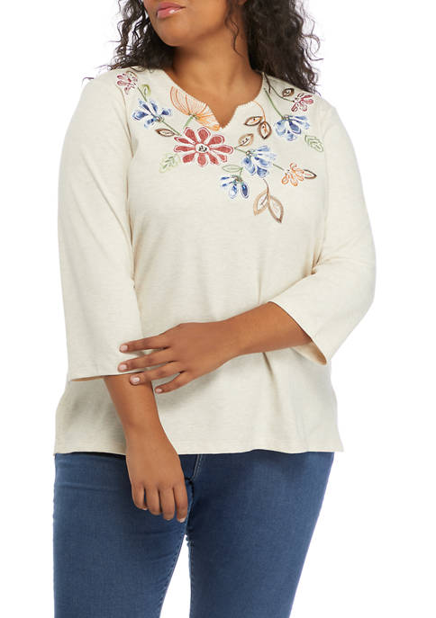 Alfred Dunner Plus Size Mesa Verde Casual Floral