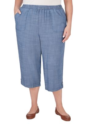 Plus Blue Bayou Capri Pants