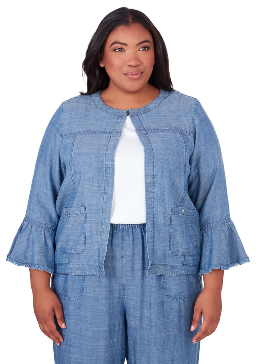 Plus Size Blue Bayou Jacket