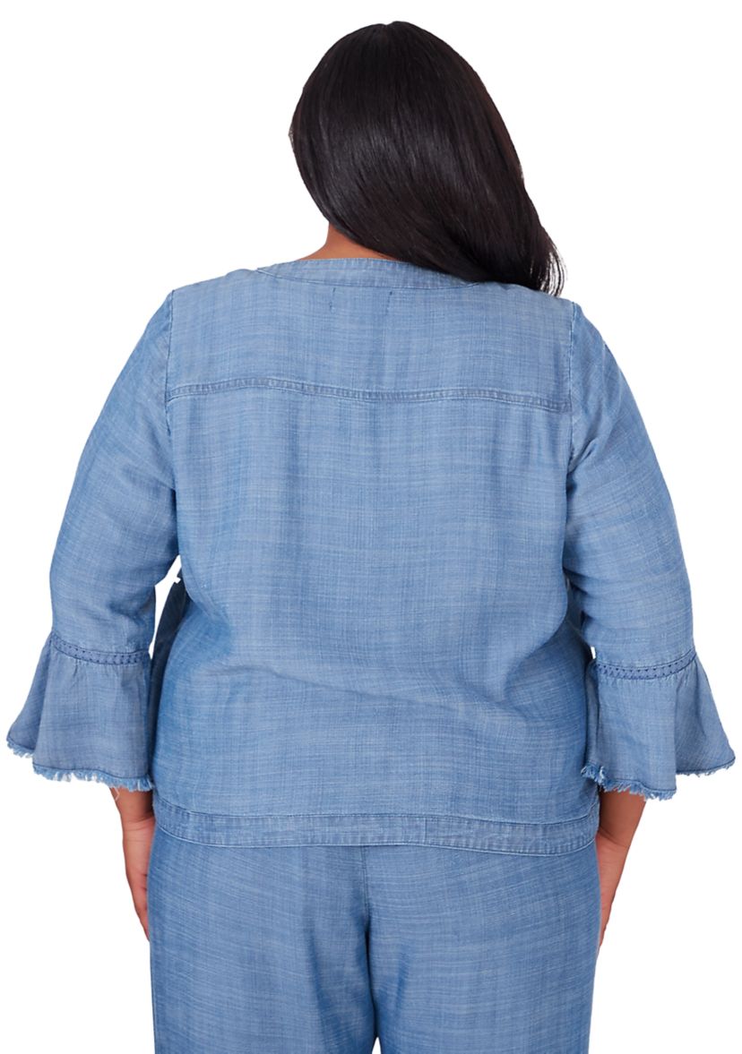 Plus Size Blue Bayou Jacket